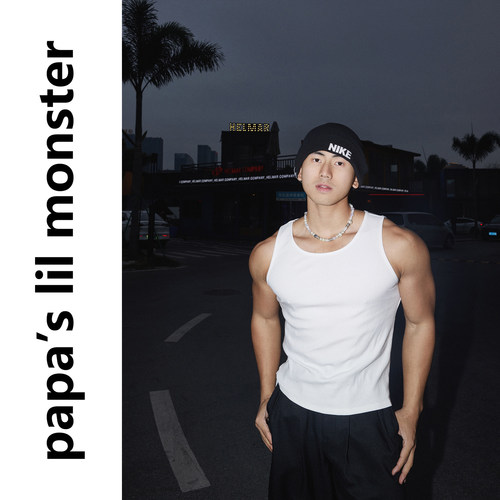 PAPASLILMONSTER美式简约透气背心男修身显肌肉无袖T恤坎肩汗衫