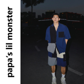 夏季 撞色短裤 小众解构嘻哈短袖 套装 潮 衬衫 PAPASLILMONSTER美式