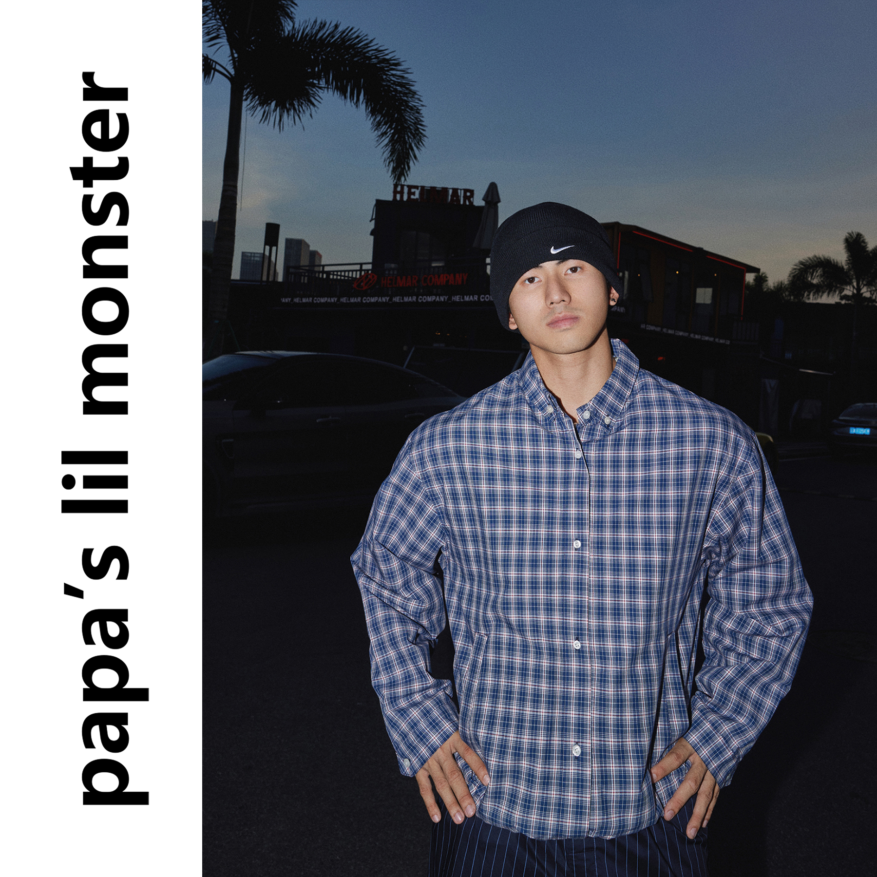 PAPASLILMONSTER【经典格纹穿搭】美式复古长袖格子衬衫外套男