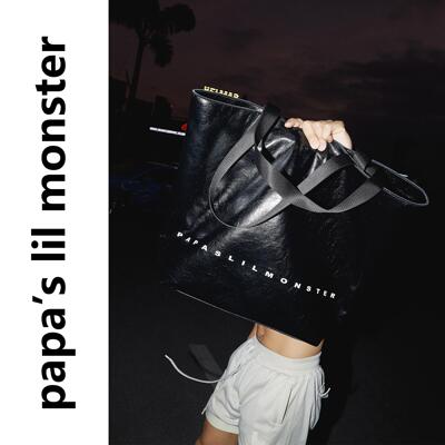 原创美式复古真皮托特包