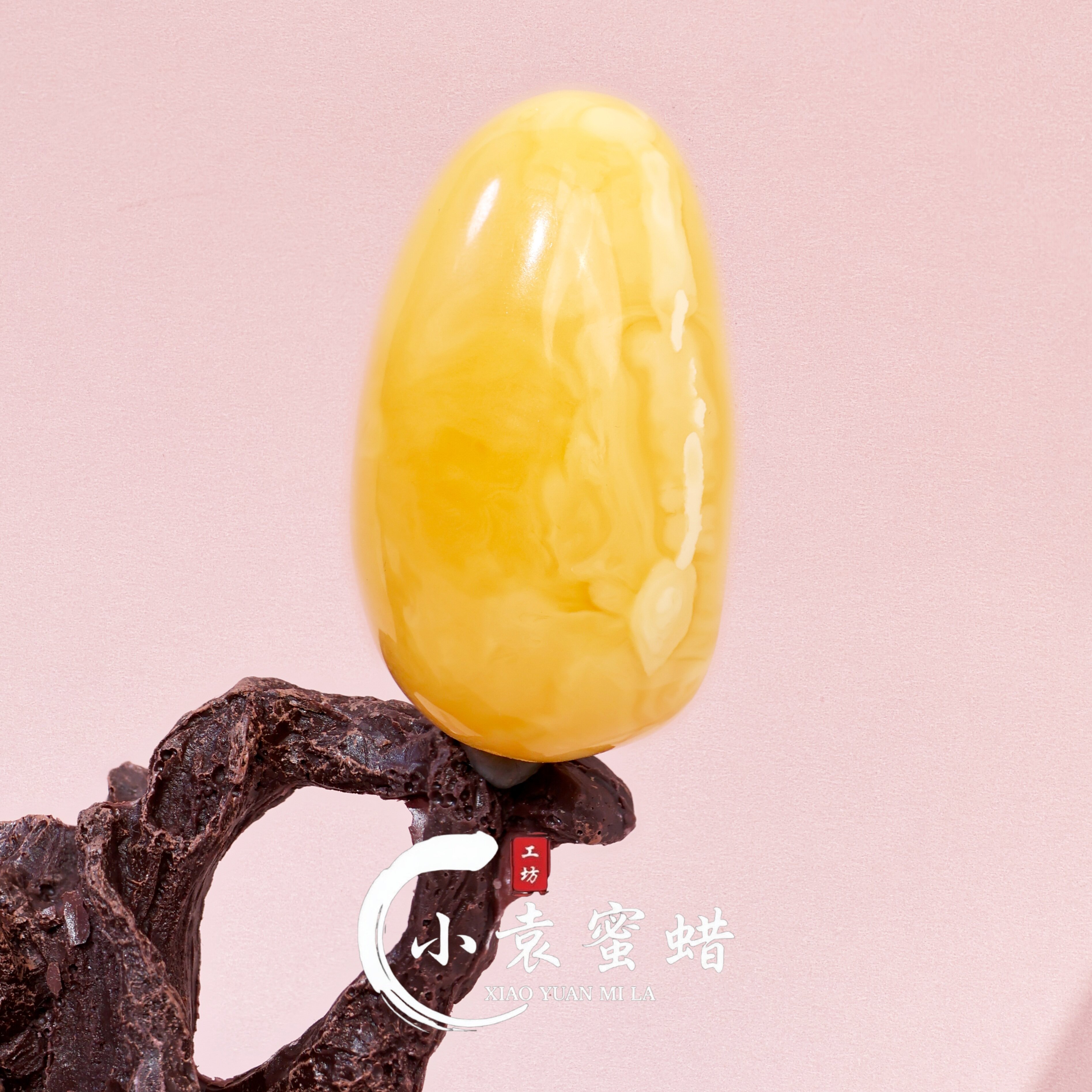 【一物一拍】天然琥珀蜜蜡吊坠俄料满蜡妖花水滴精美平安挂坠