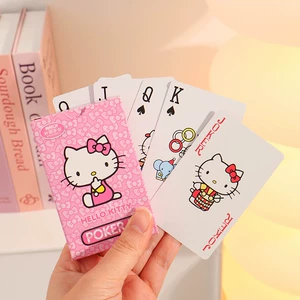 Милый мультфильм Hello Kitty Игральные карты Весело Досуг Развлечения Hello Kitty Cat Игры Игральные карты KT Cat Игральные карты