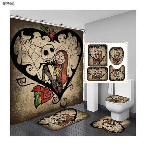Thickened Bathroom Curtain Bathroom Punch-free Shower