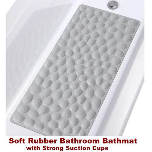 Bathtub Mat Soft Rubber Bathroom Bathmat Suction Cups