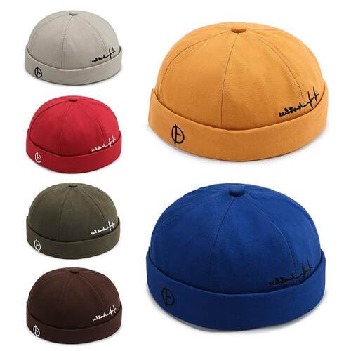 Fashion Men Docker Cap Brimless Skullies Cap Beanie Hat Soft