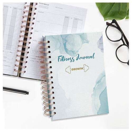fitness journal exercise food work out weekly daily planner