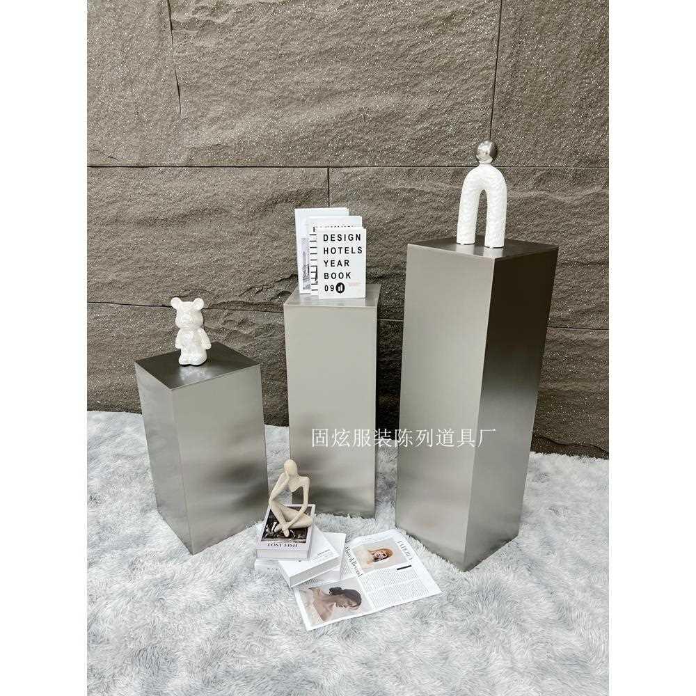 服装店展示架不锈钢展示台落地式鞋包饰品摆台流水台陈列道具地台