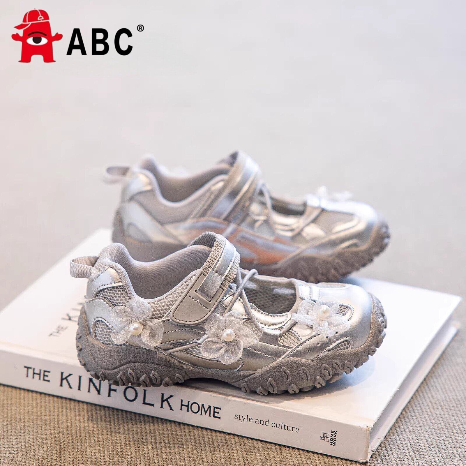 ABC女童夏季网面透气运动凉鞋图片