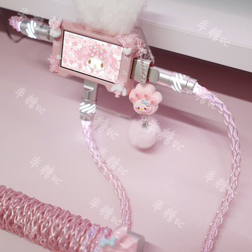 HM HUB电竞扩展坞真8K磁轴键盘USB集线器二拖三转换器适配wooting