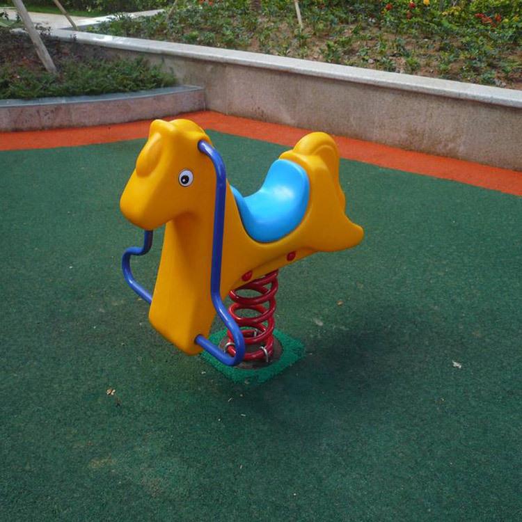 外小区儿童弹摇马塑户料摇摇乐骑玩具跷跷板马幼HLJ儿簧园公园木
