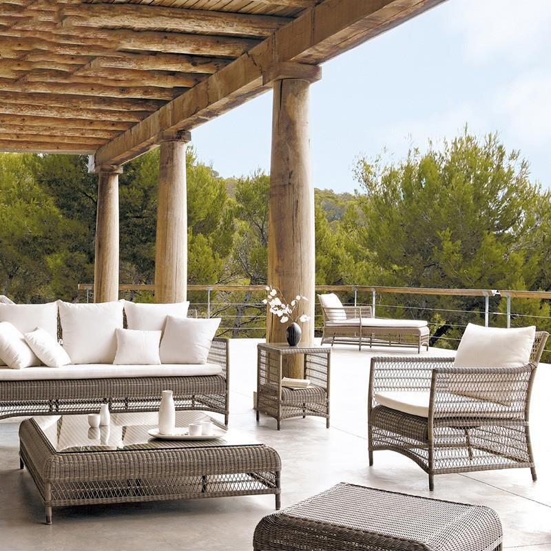 编户外休闲美626园式沙发民宿藤艺阳台露天庭院藤家具台露花家具