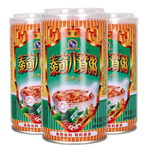 正品泰奇八宝粥早餐混合即食370g*24罐新鲜日期
