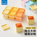 乐扣乐扣硅胶冰格婴儿辅食肉泥分装 盒大冰块模具宝宝家用冷冻格