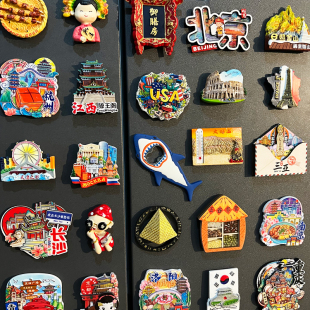 国内外城市冰箱贴磁贴北京上海广州重庆中美英法德国创意纪念礼品