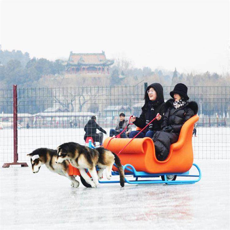 狗拉雪橇鹿拉雪橇 狗拉爬犁 木质爬犁价格