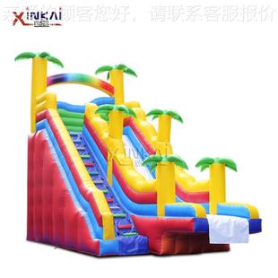 热销充气水上滑梯移动水上乐园设备气模玩具儿童蹦跳攀爬滑道厂家