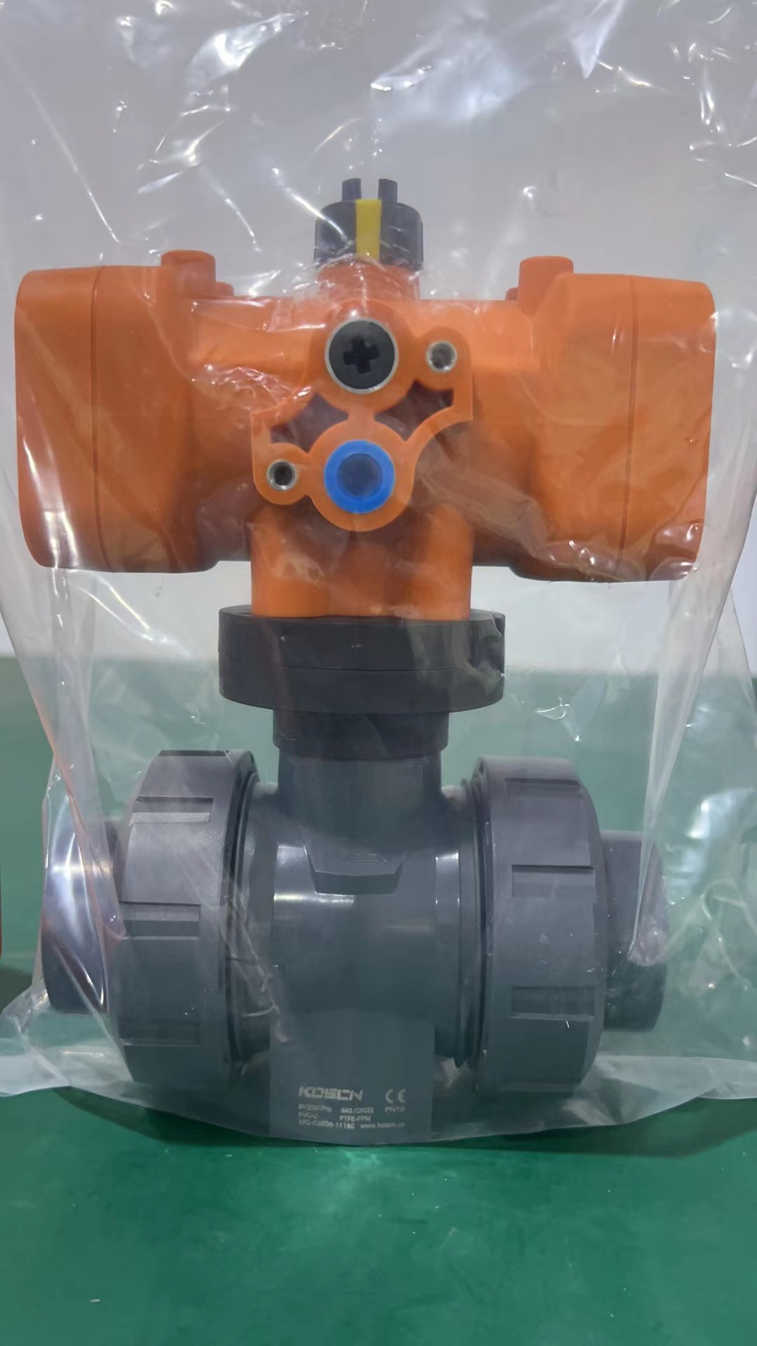 KOSCN Pneumatic Ball Valve UPVC PP PVDF Pneumatic Ball Valve DN15-DN65 Pneumatic Ball Valve