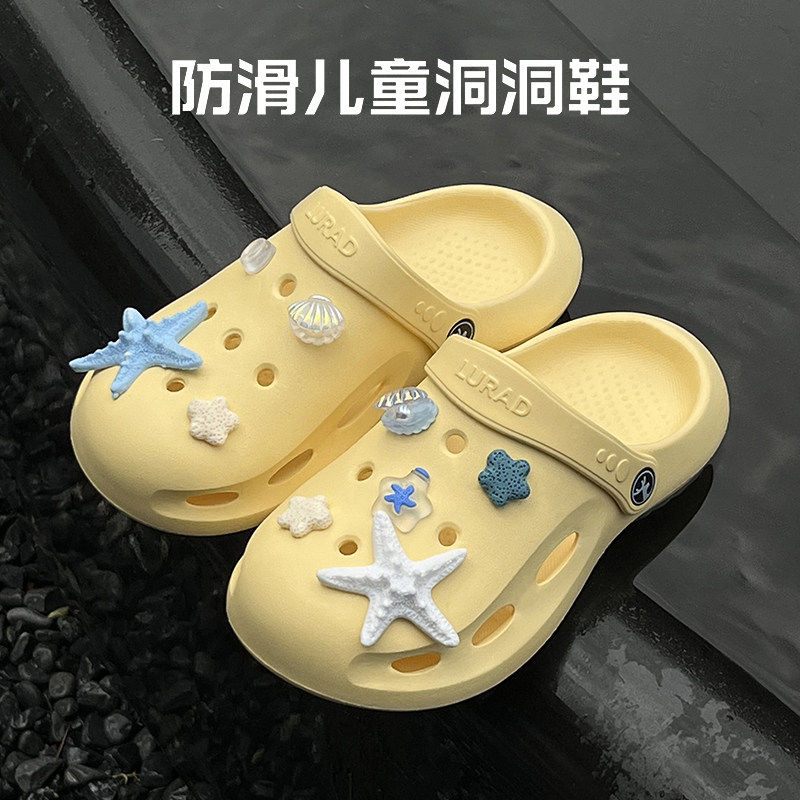 儿童防滑速干软底户外速干洞洞鞋
