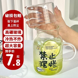 大容量牛奶杯成人茶杯 水杯办公室高颜值咖啡杯带盖玻璃杯子女新款