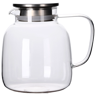 冷水壶玻璃凉水壶瓶大容量泡茶茶壶家用耐高温晾白开水杯扎壶夏季