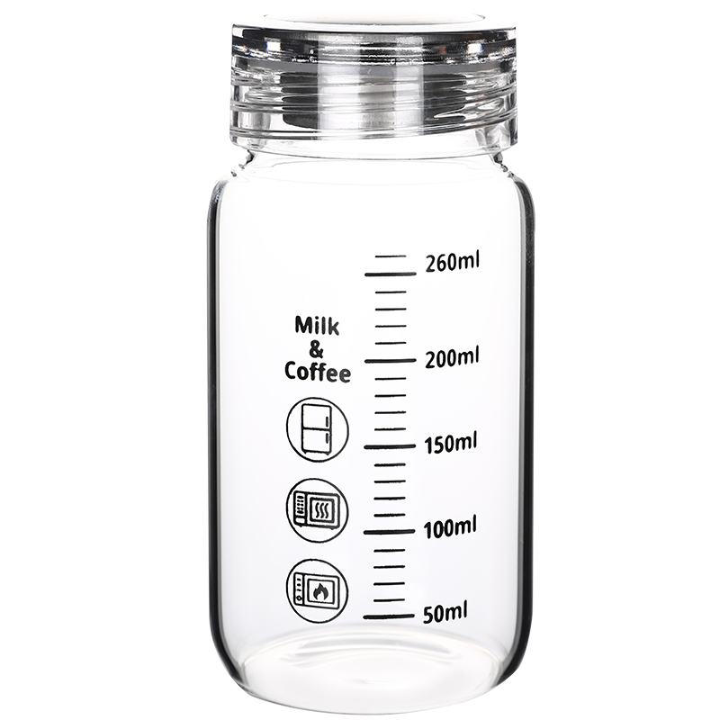 玻璃杯水杯女高颜值刻度牛奶杯咖啡杯便携早餐豆浆杯新款2023杯子