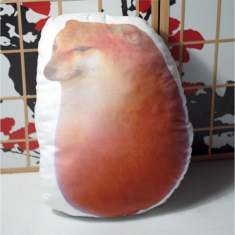 Cheems狗蛋狗蛙废柴迷惑狗子沙雕恶搞笑抱枕毛绒双面靠垫礼品