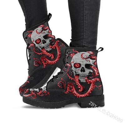 2021 woen mtatin boots fat booPCTs bimg silze 43骷髅女靴马丁