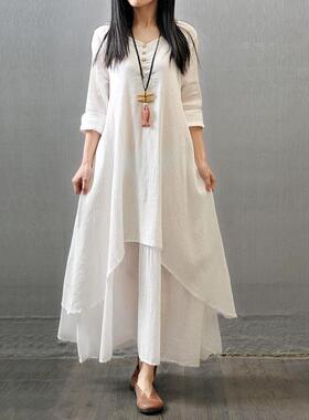 plus-size fashion summer women dress loose ladies dresses女