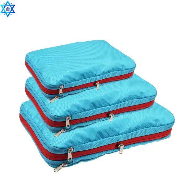 3PCS Compression Packing Cubes Travel Luggage Organizer bag