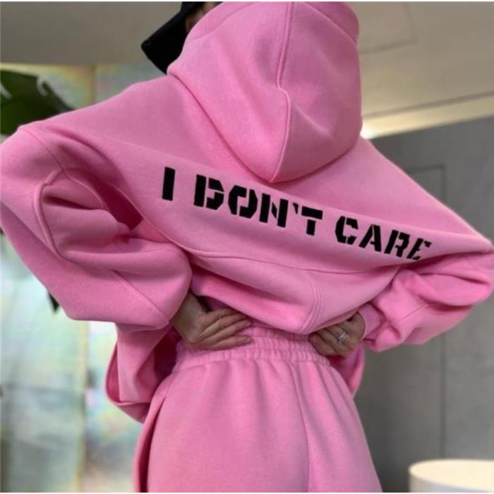 欧美休闲运动卫衣裤套装 Fleece Sweatshirt Pullover Pants Set