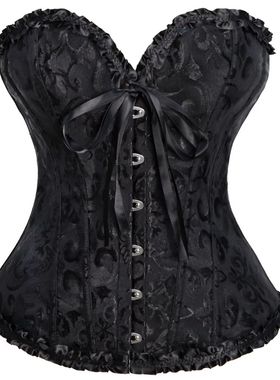 Women Sexy Corsets Bustiers Floral Lace Tops Shapewear Burle
