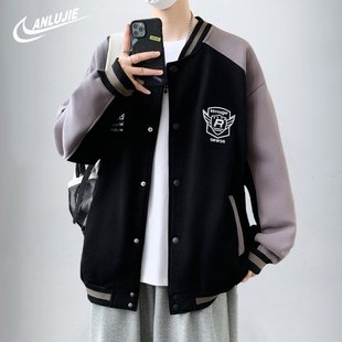 加厚 青少年棒球服男女卫衣夹克立领外套开衫 ANLUJIE 秋冬情侣新款