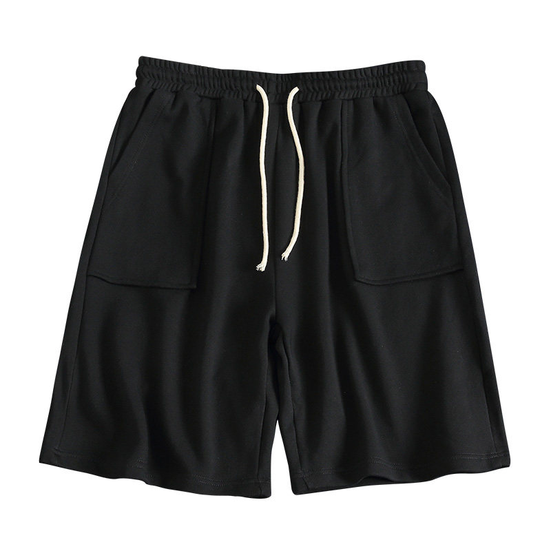 创宙 美式街头简约纯色运动阔腿短裤男夏季2026新款潮牌宽松直筒五分裤