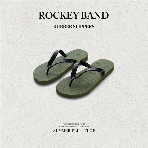 ROCKEYBAND人字拖简约纯色休闲