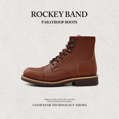 8111伞兵靴头层牛皮固特异男女款