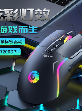有线鼠标游戏电竞宏USB家用办公台式笔记本电脑吃鸡网咖cf男女生