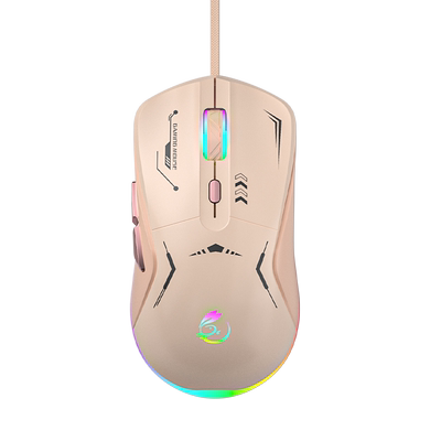 有线游戏电竞鼠标USB6键宏编程