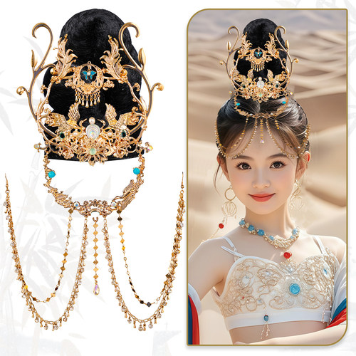 汉服假发头饰组合套装