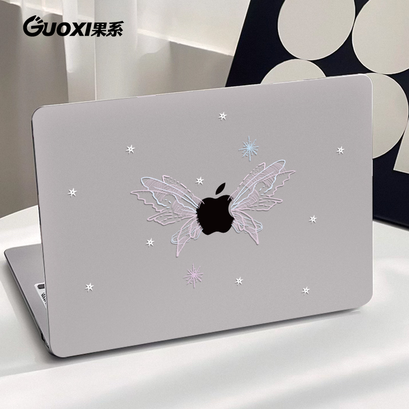 GUOXI专版创意蝴蝶透彩壳适用苹果macbookpro保护壳2024新款14寸macbook套air13笔记本mac电脑轻薄透明保护套 3C数码配件 笔记本炫彩贴 原图主图