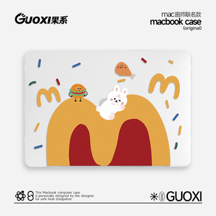 GUOXI麦门插画透彩壳适用苹果macbookpro保护壳2023新款 14寸macbook套air13笔记本mac电脑轻薄13.3透明保护套