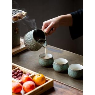 中式 复古围炉煮茶 家用室内罐罐烤奶炭烧烤火粗陶煮茶器套装