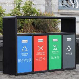 板户外垃圾桶不锈钢镀锌垃圾圾桶市政道400果皮街箱户外分类垃箱