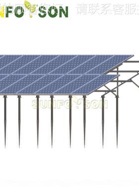 DPQ铝合金螺旋地桩光伏架 能面太阳系支统抗风支地架