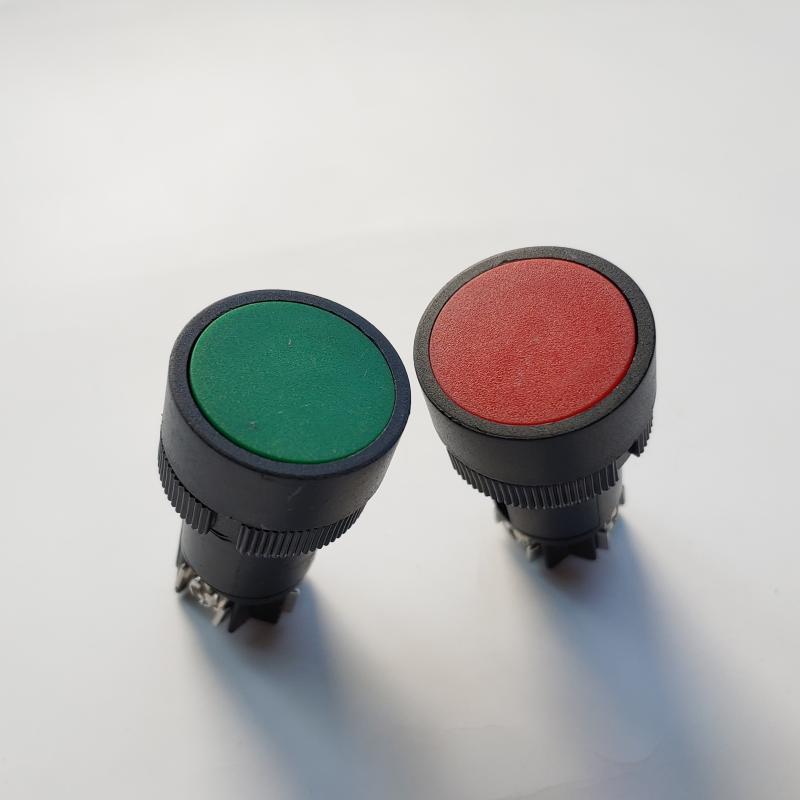 平头按钮开关圆形XB2-EA125/135/145/155/165 一开一闭3脚 自复位