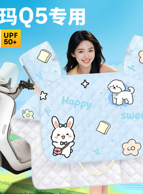 适用于爱玛Q5pro电动车专用夏季防晒挡风被防晒被防风被装饰配件