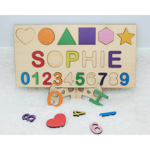 Personalized Name Puzzle Customized Educational Wooden Puzzl