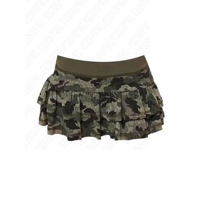Camouflage Chic Woman Skirt Slim Rock Y2K Hip Hop Harajuku T