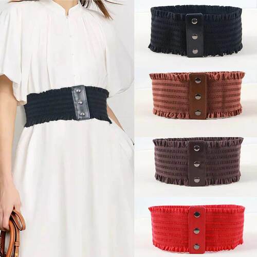 Elastic Plus Size Lace Corset Belts for Women Wide Stretch C