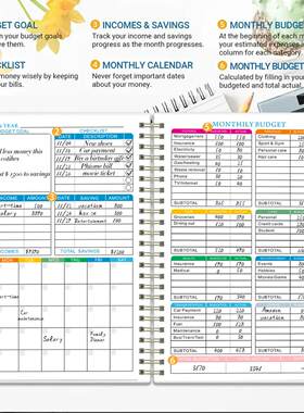 Family English BUDGET PLANNER money organizer notebook