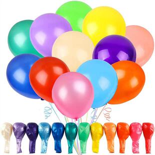100/50Pcs Multicolor Round Pearl Balloons Mini Bright Rainbo